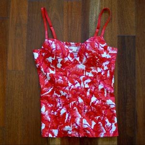 G by Guess. Tropical Paradise Corset Top.